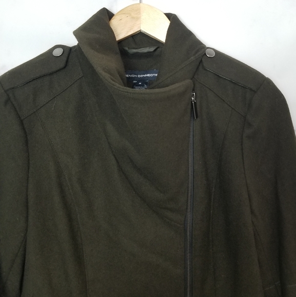 French Connection Brown 3/4 Length Coat, Medium - Picture 9 of 9